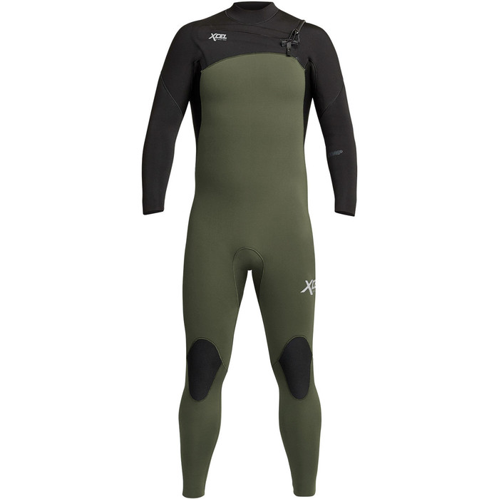 2022 Xcel Mens Comp 3/2mm Chest Zip Wetsuit MN32ZX Dark Forest